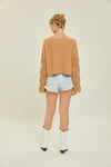 Detailed Camel Sweater