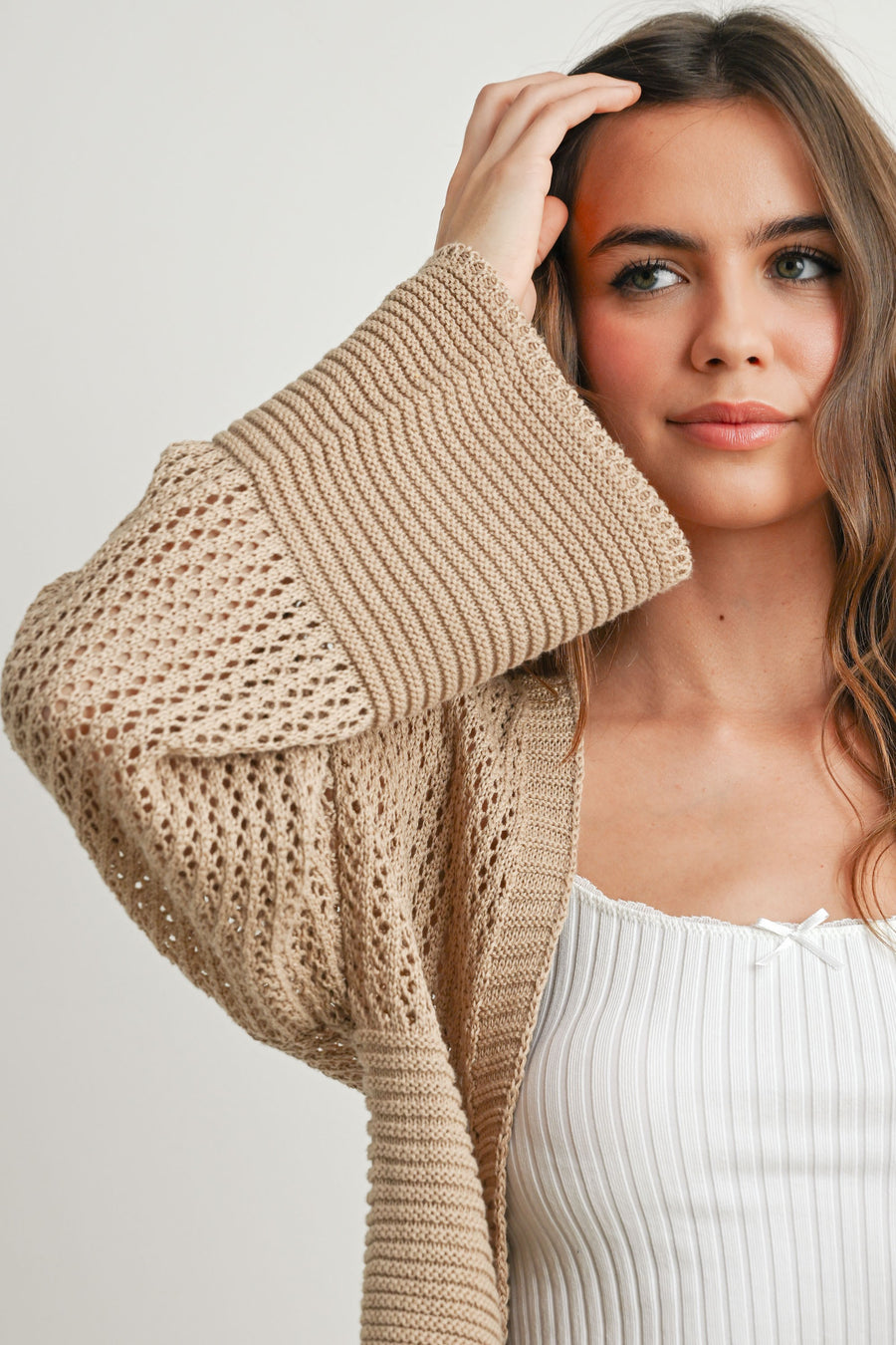 Breezy Taupe Cardigan