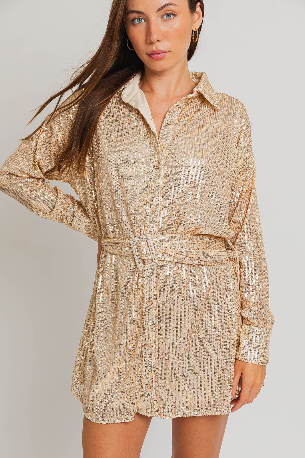 Gold Sequin Dress