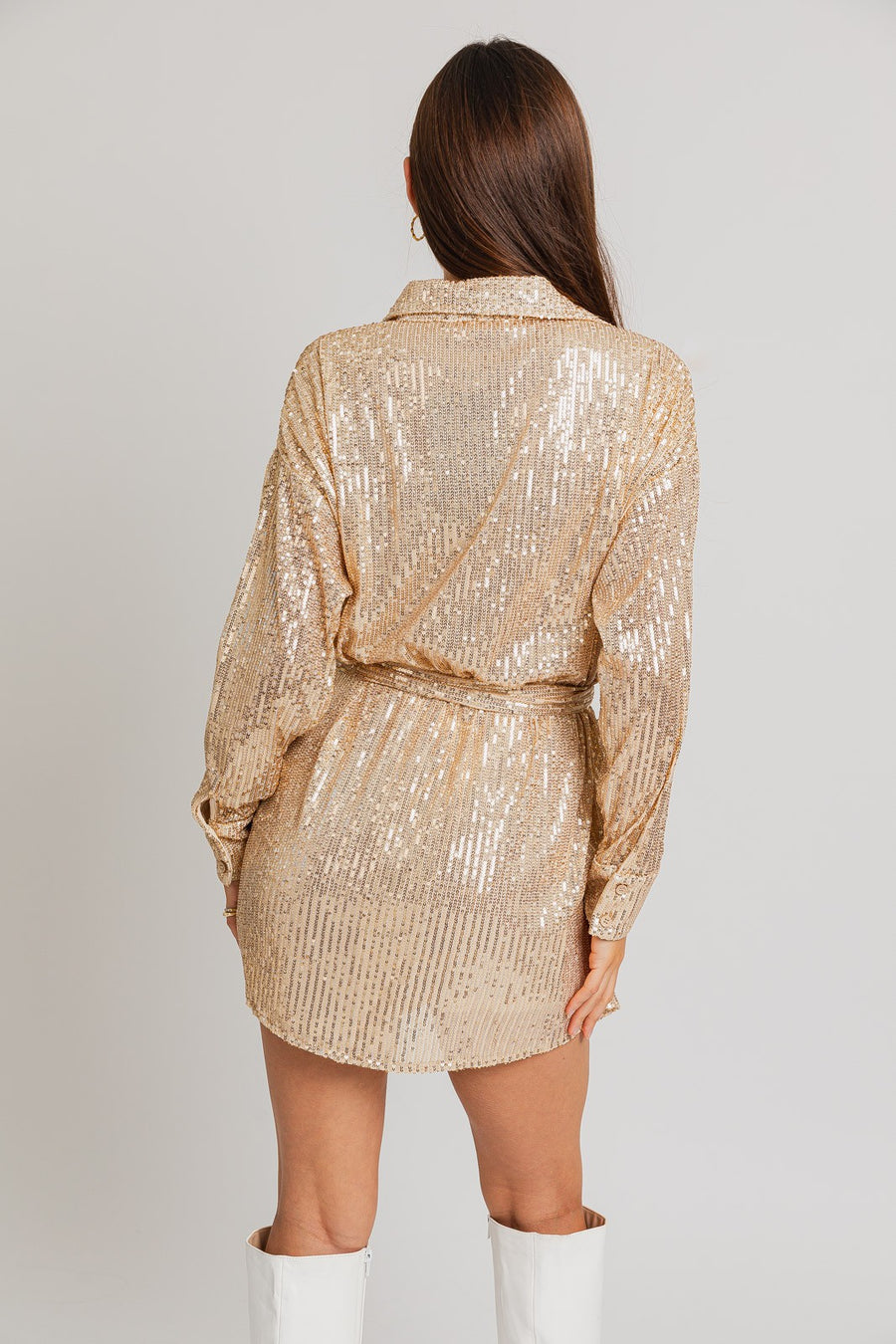 Gold Sequin Dress