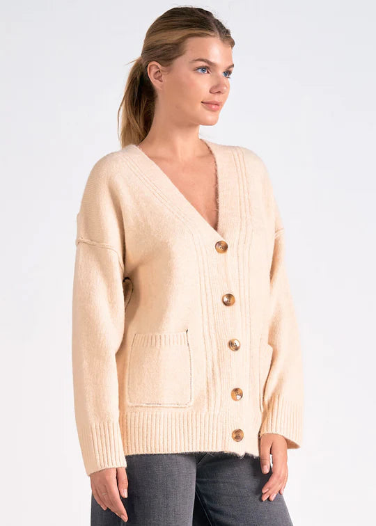 Oversized Off White Cardigan