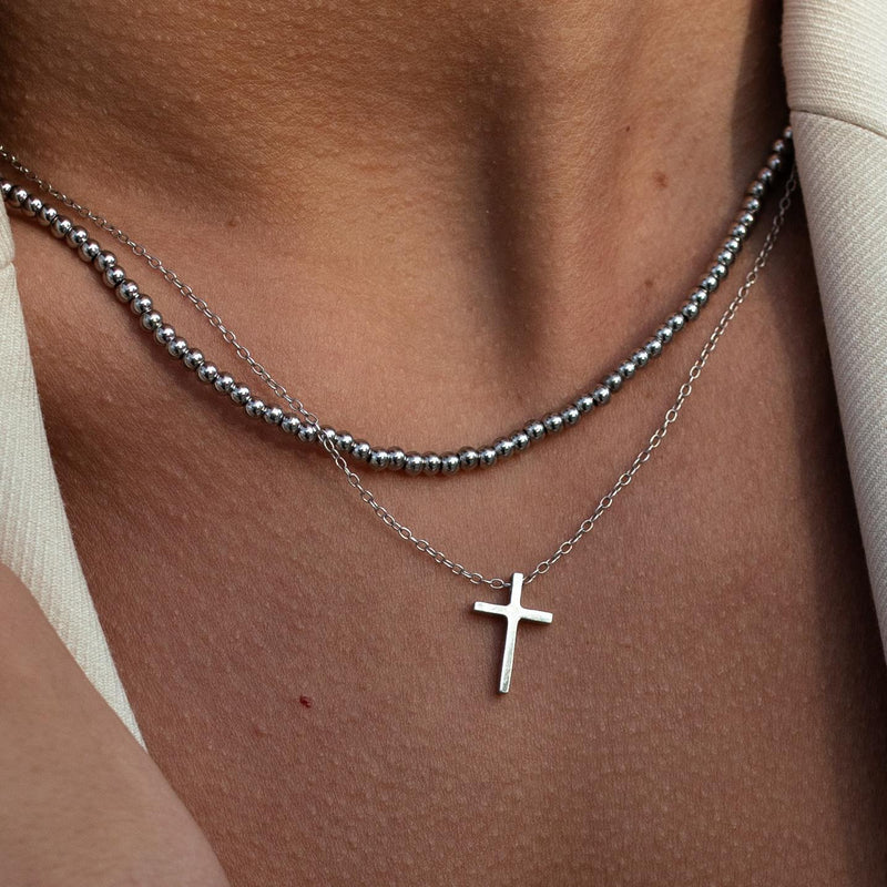 Cross Necklace - Silver