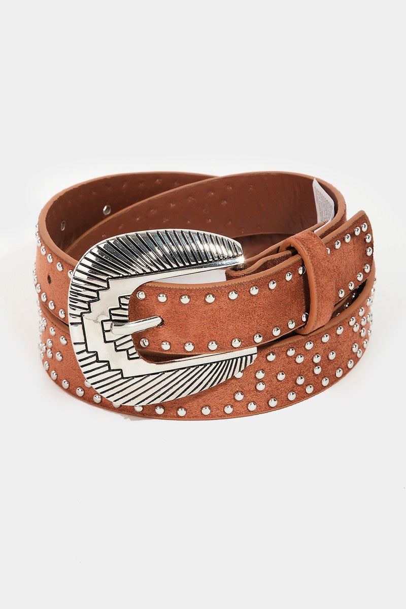 Brown Studded Belt