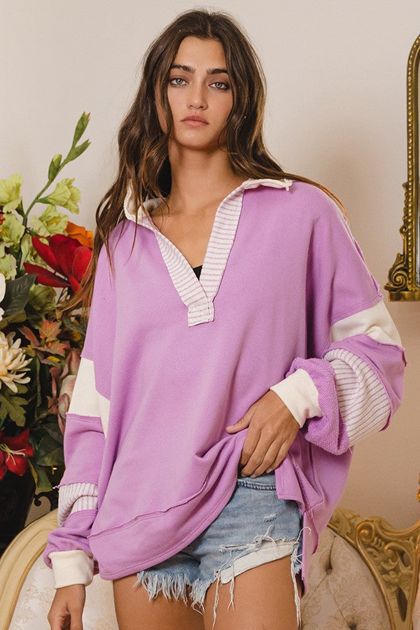 Purple French Terry Top