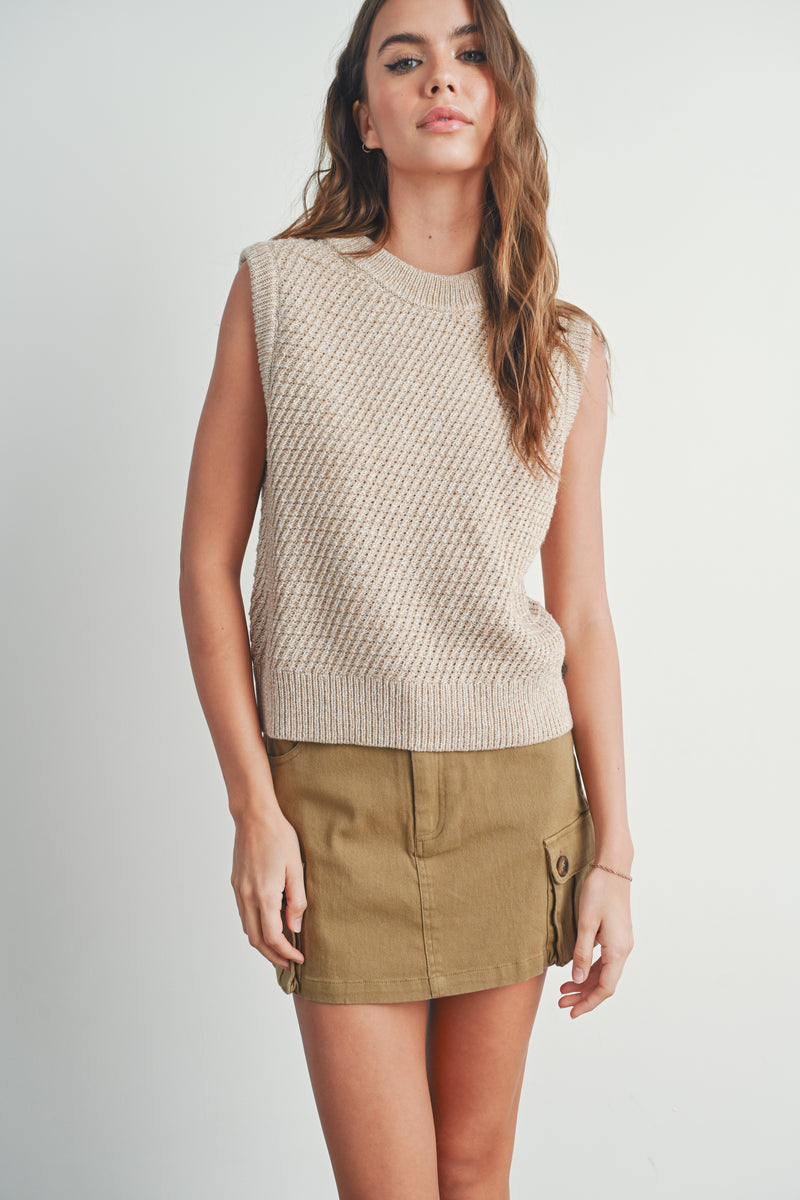 Taupe Sweater Vest