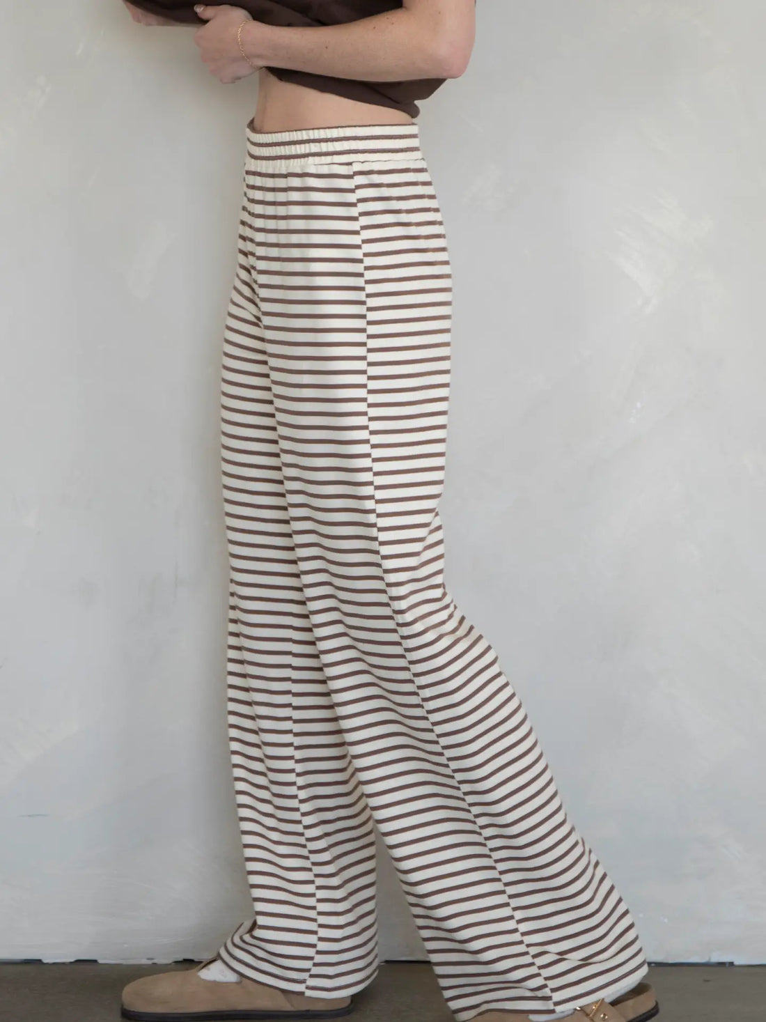Ivory Striped Pants
