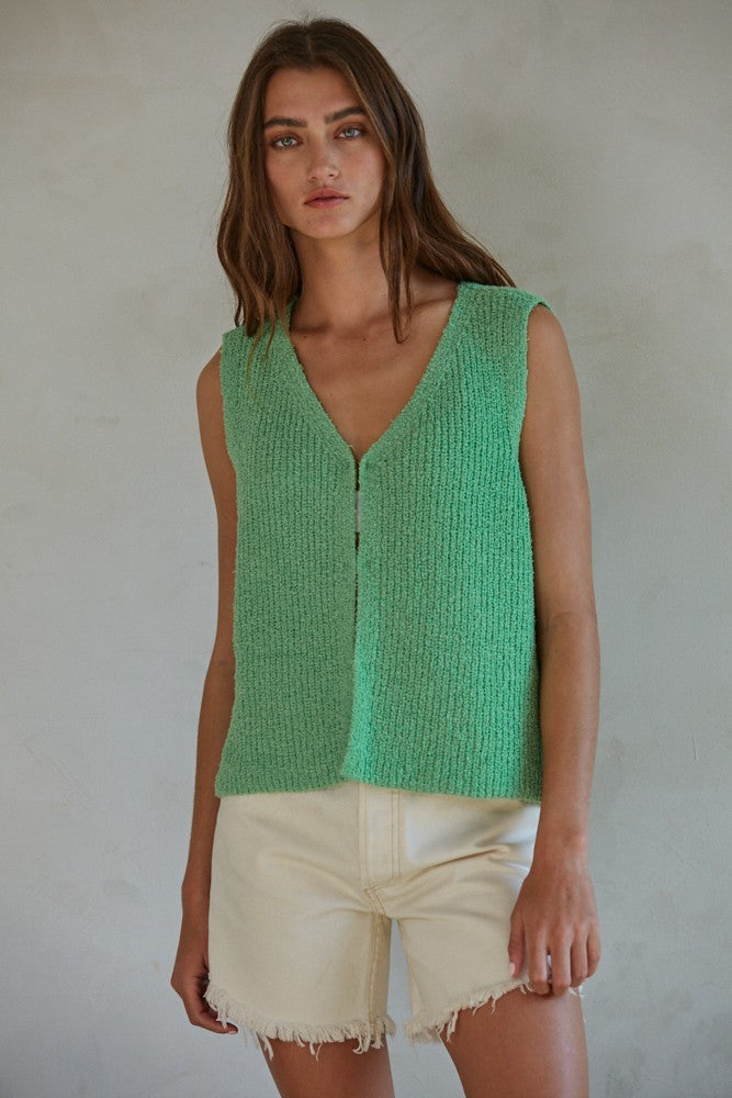 Crisp Green Sweater Vest