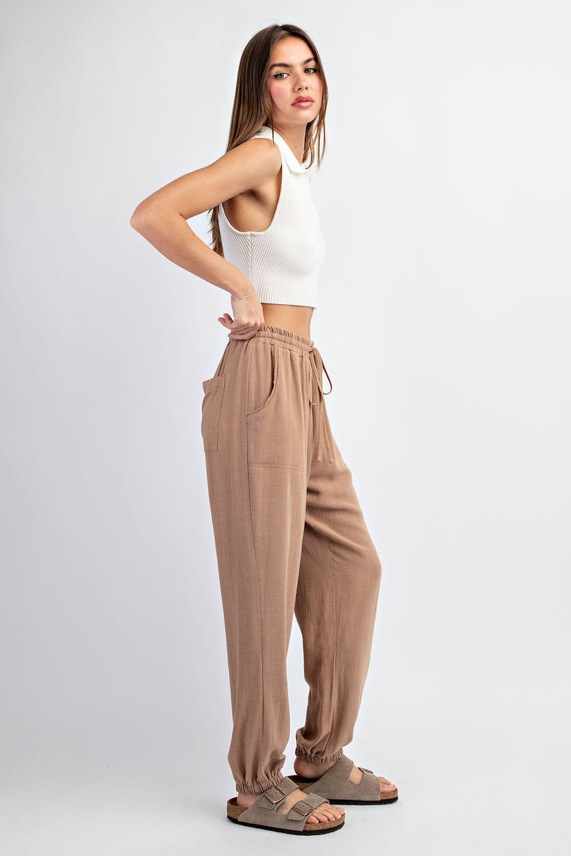 On The Go Joggers (Brown)