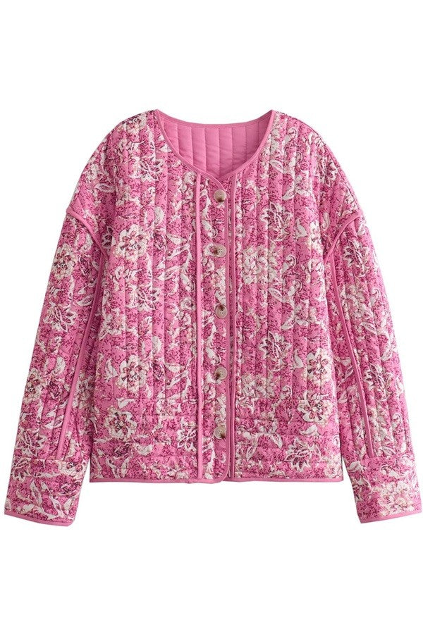 Pop of Pink Floral Jacket