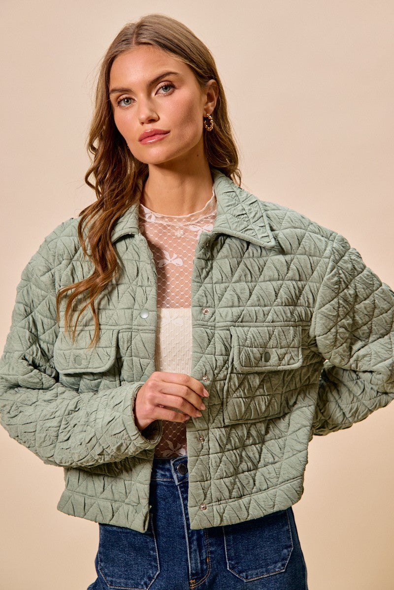 Olive Quilted Jacket