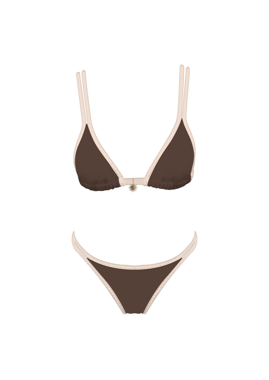 Brown Charm Bikini - TOP