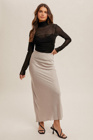 Dove Grey Maxi Skirt