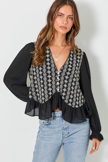 Western Girls Night Top