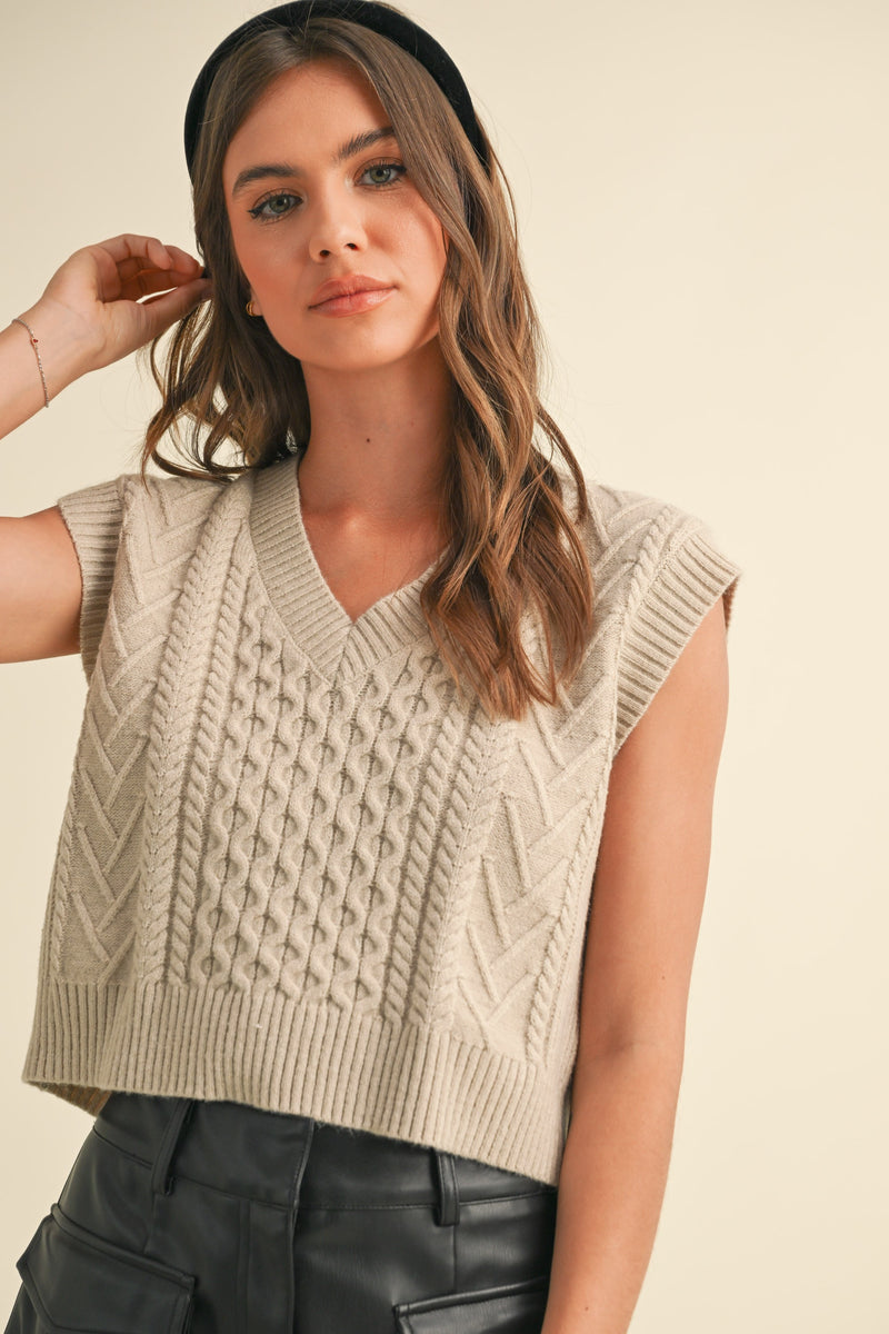 Cable Sweater Vest