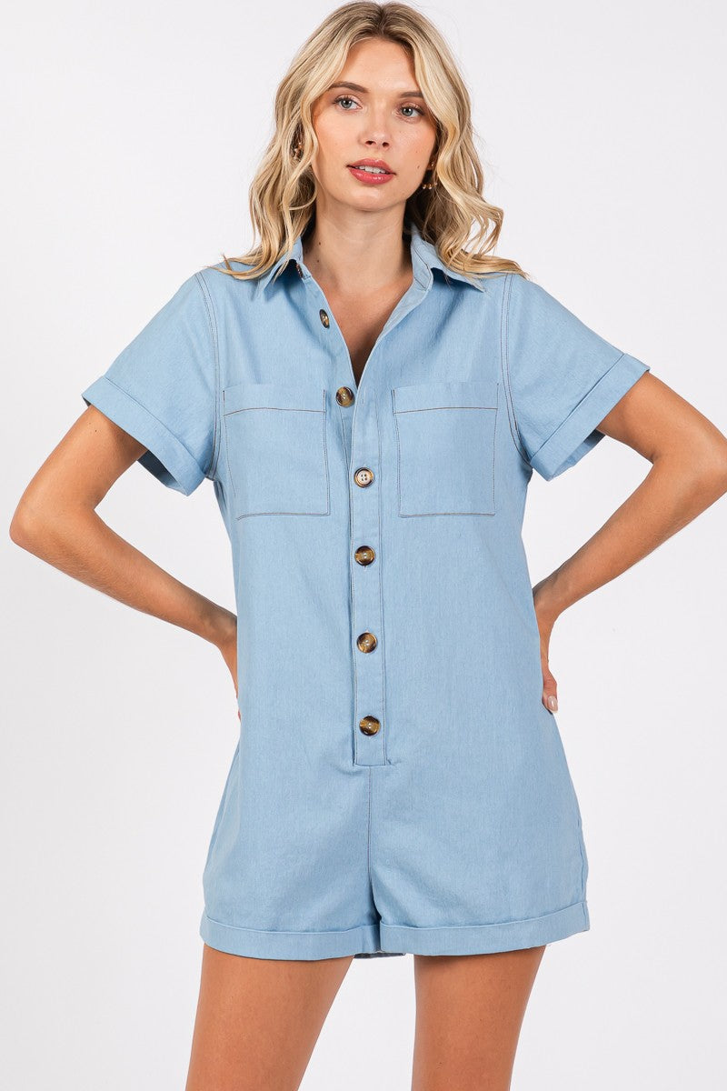 Howdy Denim Romper