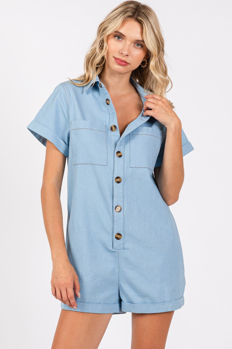 Howdy Denim Romper