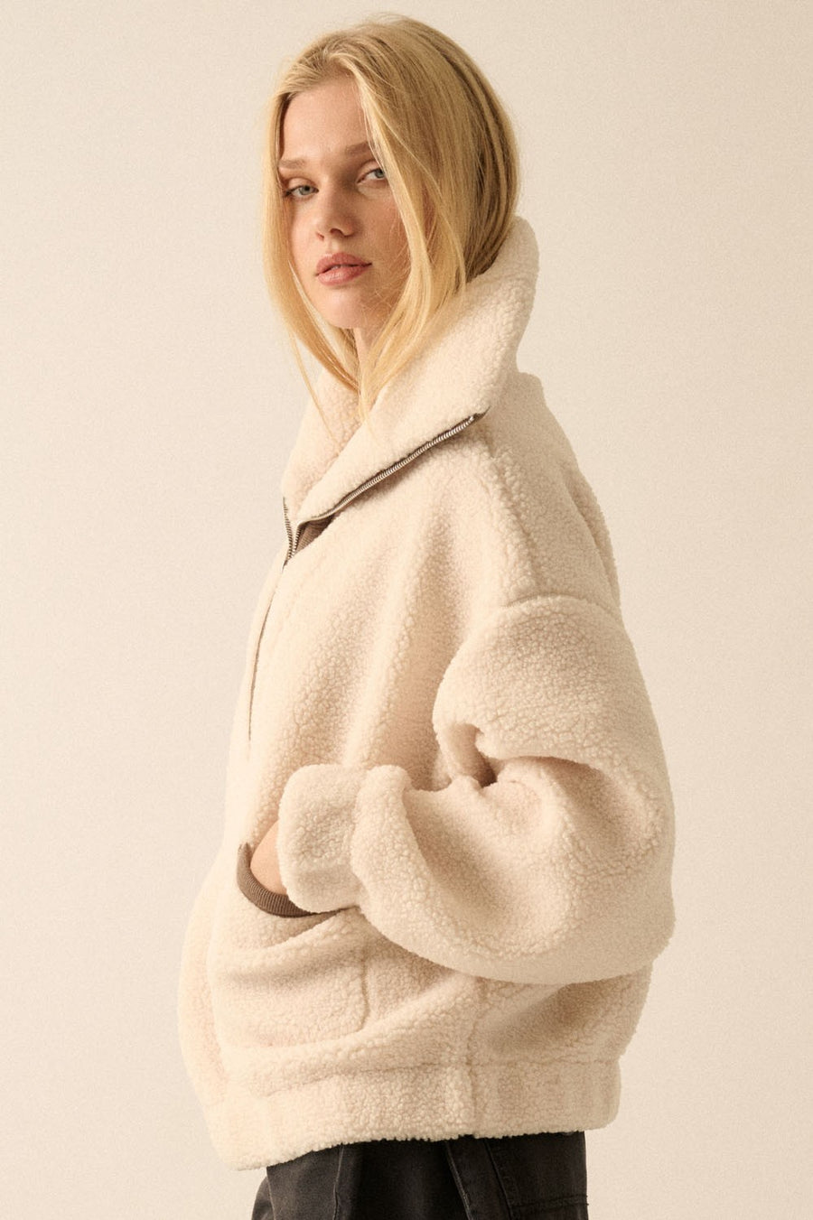 Coconut Milk Sherpa Jacket