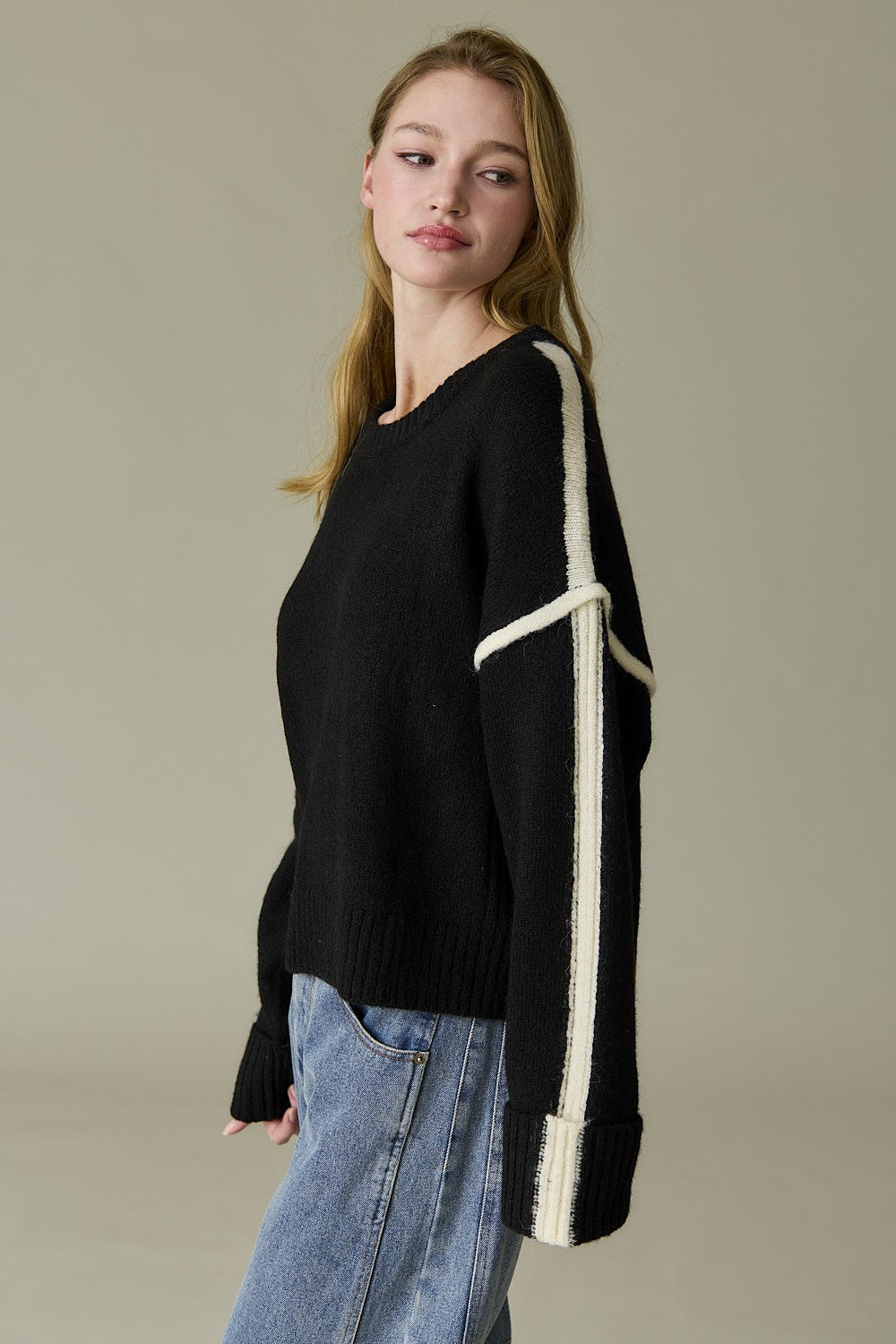 Zoe Piping Sweater