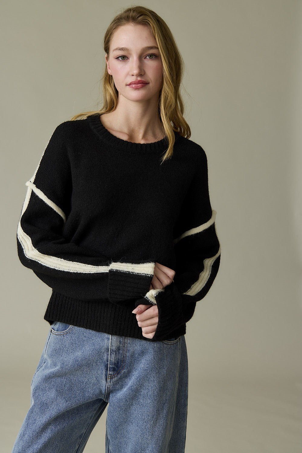 Zoe Piping Sweater