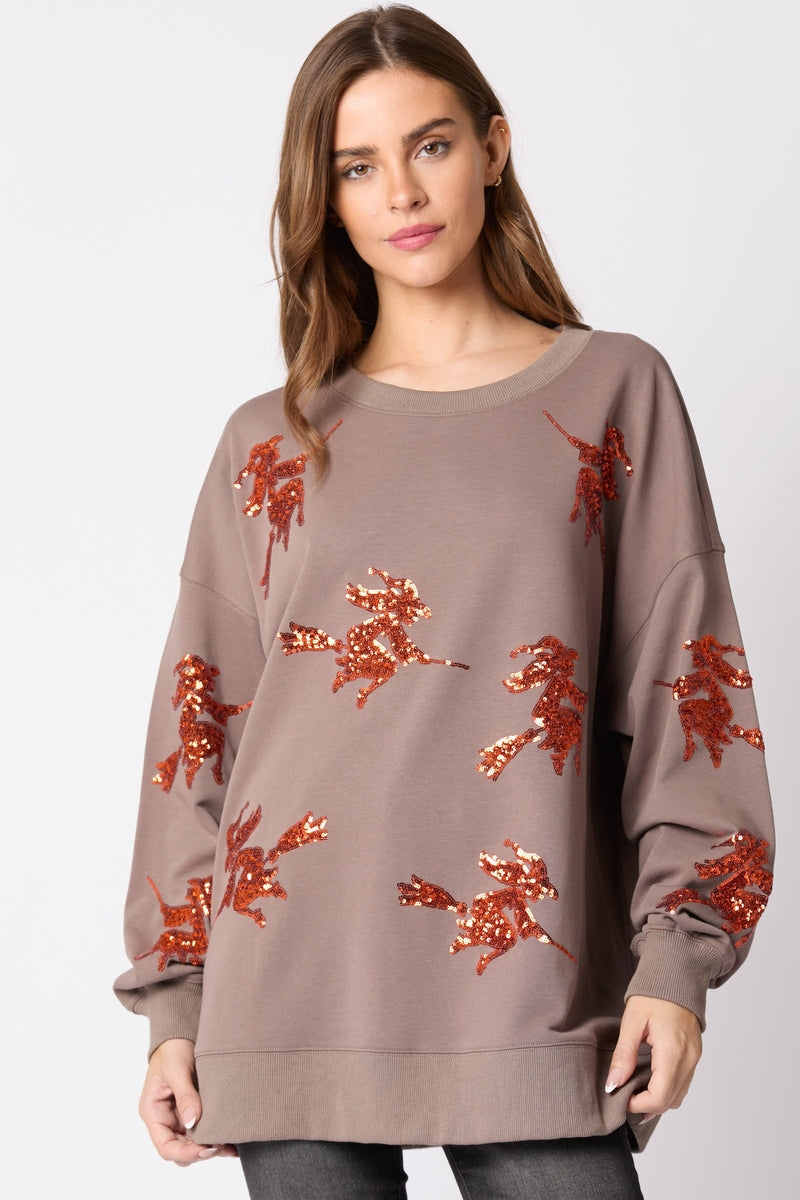 Sequin Witch Pull Over