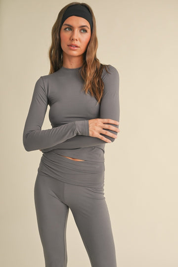Buttery Soft Charcoal Long Sleeve