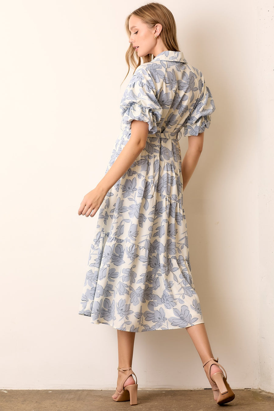 Sky Blue Floral Dress