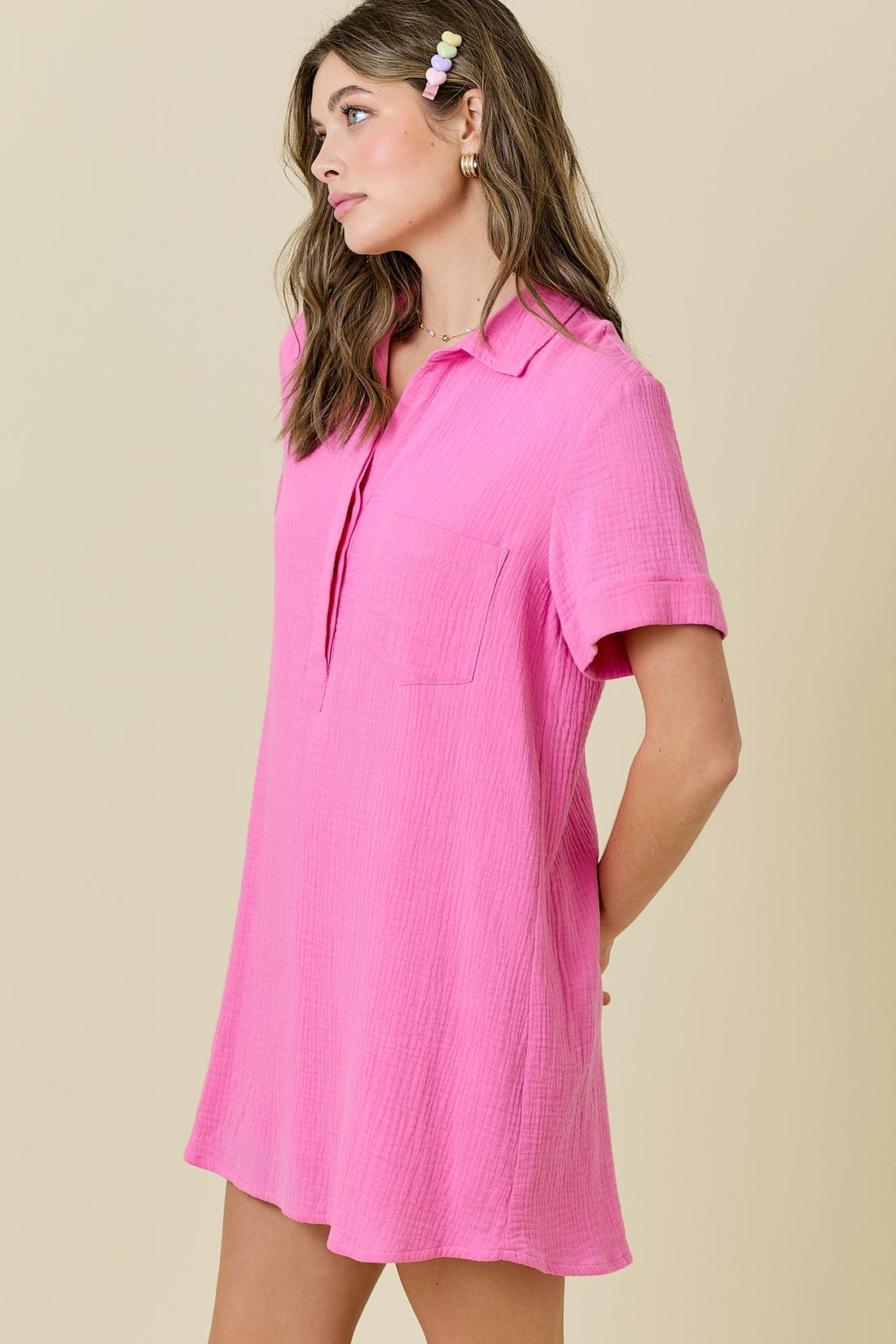 Pretty Pink Gauze Dress