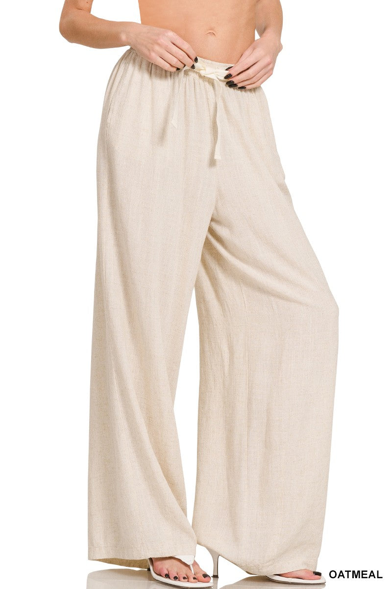 Oatmeal Linen Pants