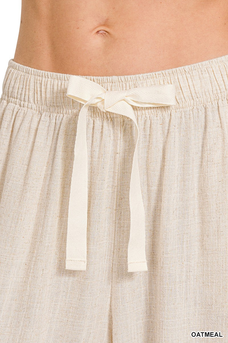 Oatmeal Linen Pants