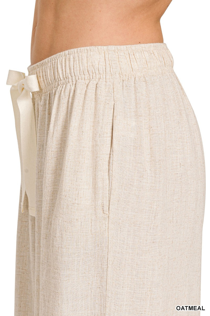 Oatmeal Linen Pants