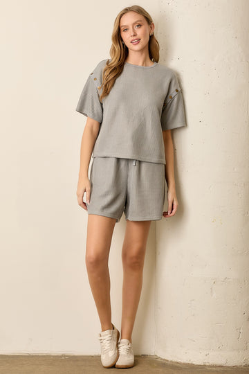 Grey Knit Set - Top
