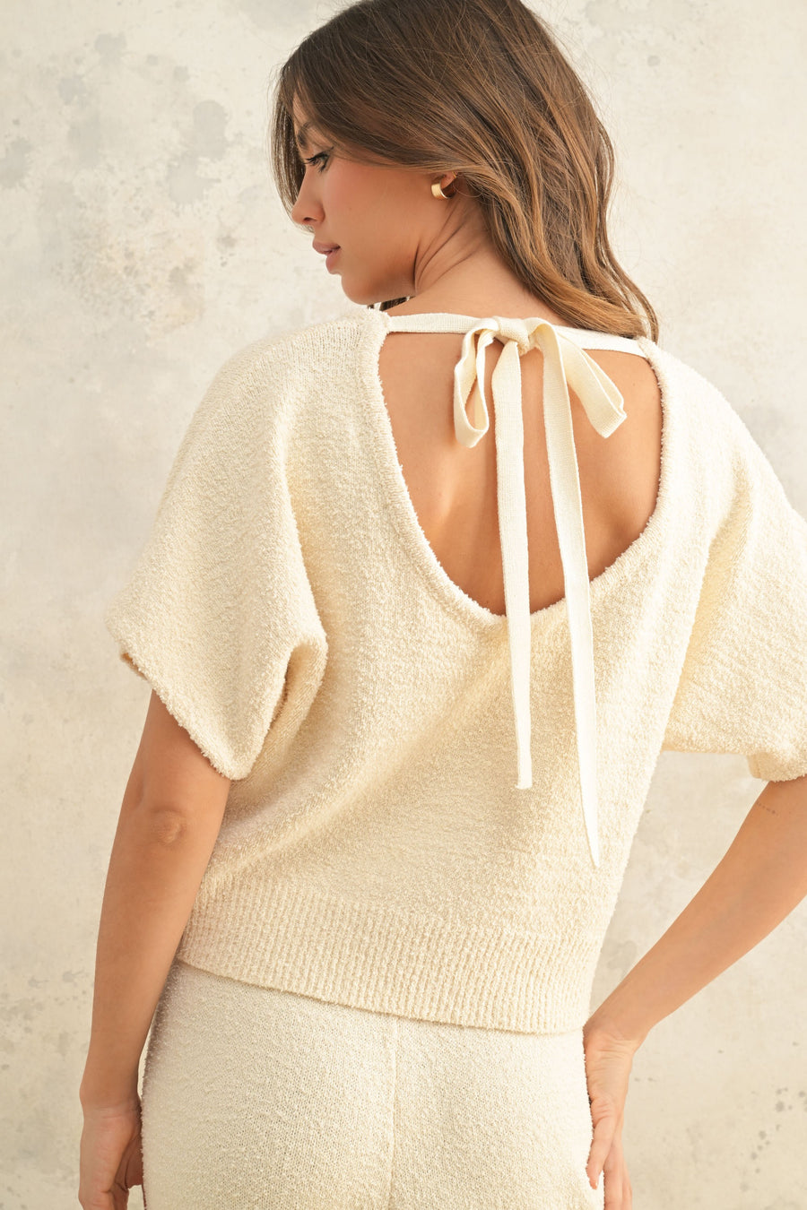Cream Tie Top