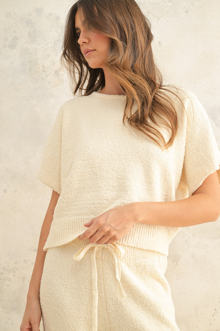 Cream Tie Top