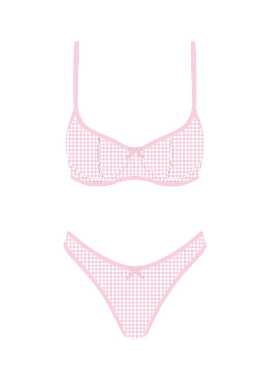 Baby Pink Picnic Bikini - BOTTOMS