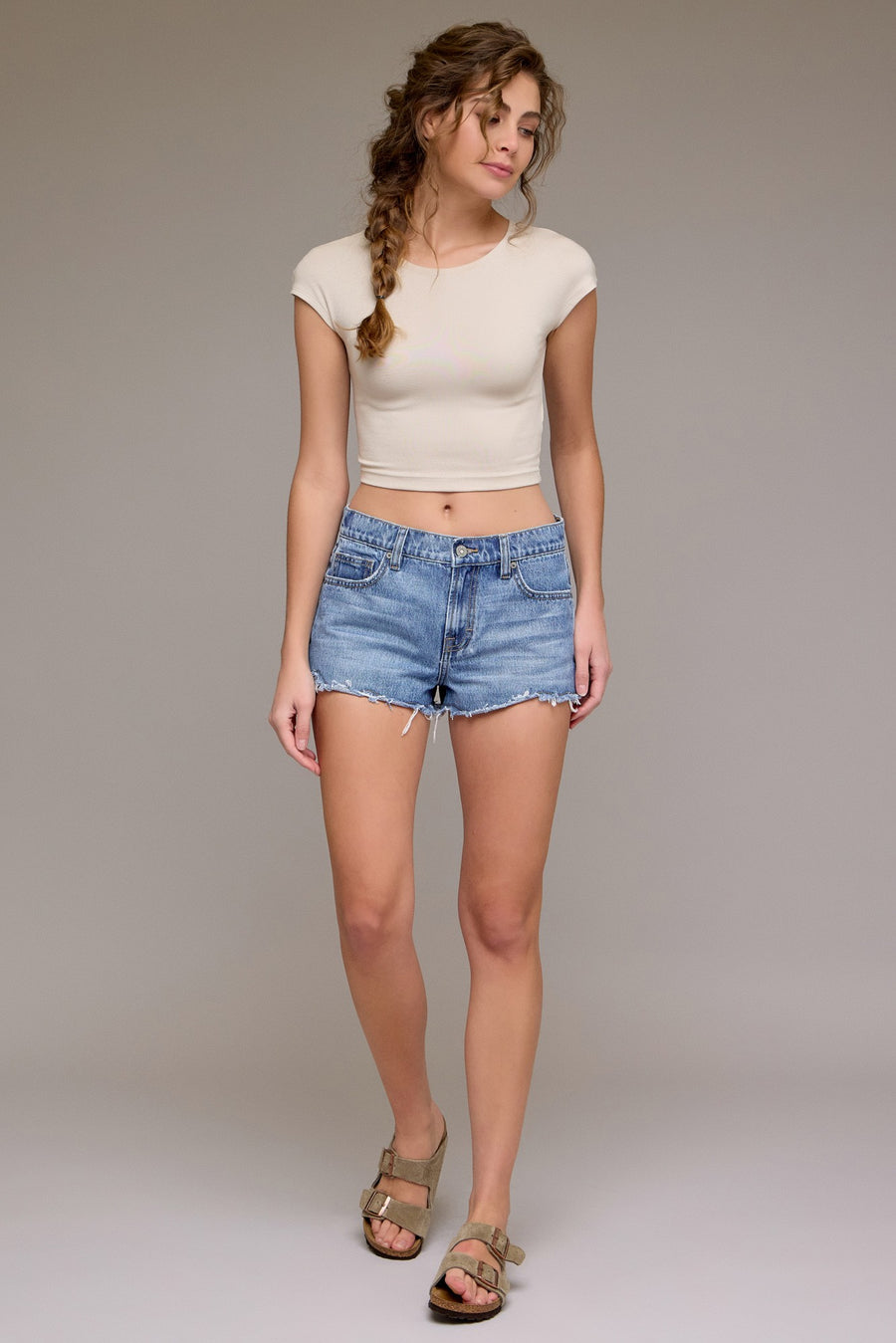 Kayla - High Rise Distressed Shorts