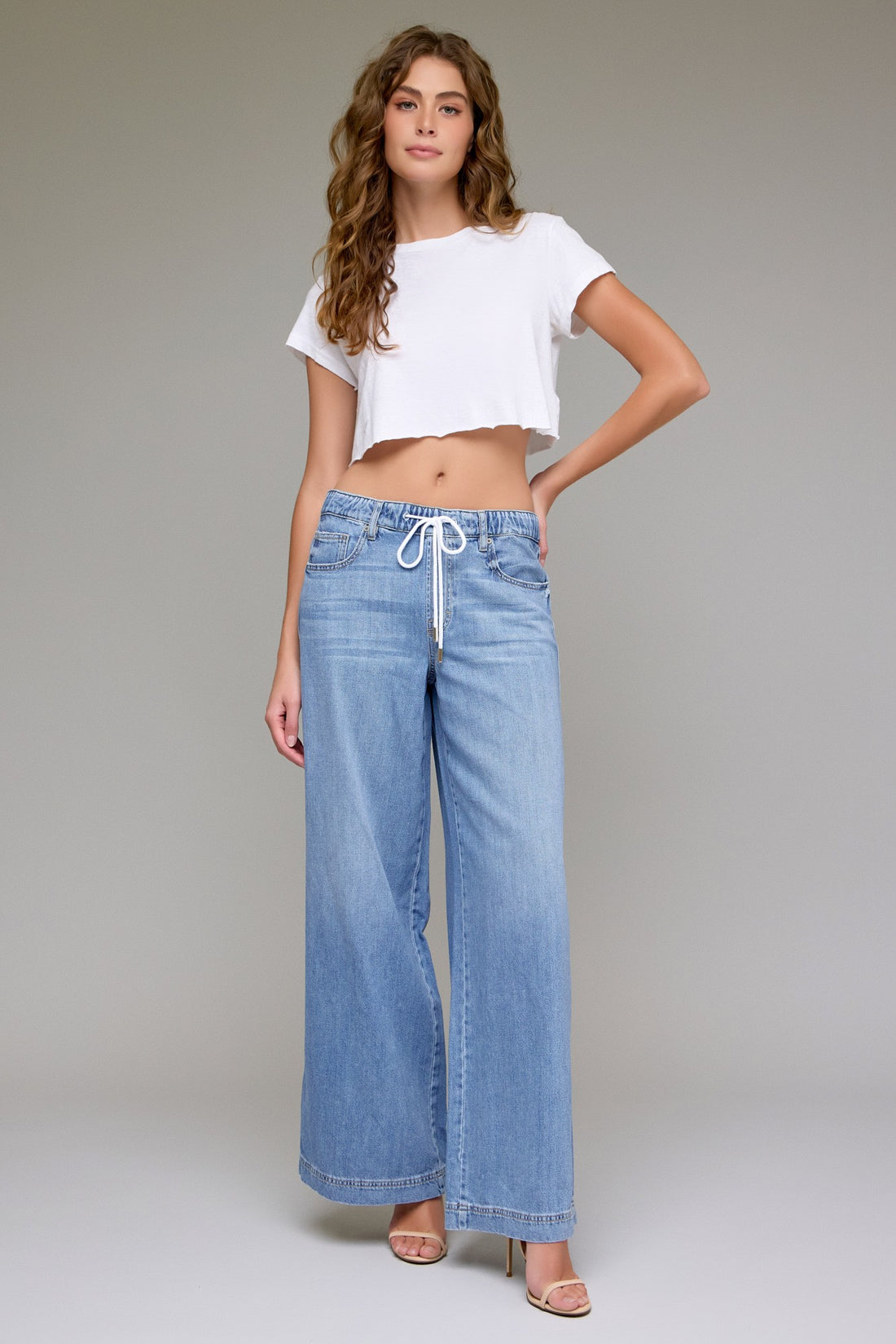 Nori - Elastic Waistband Wide Leg