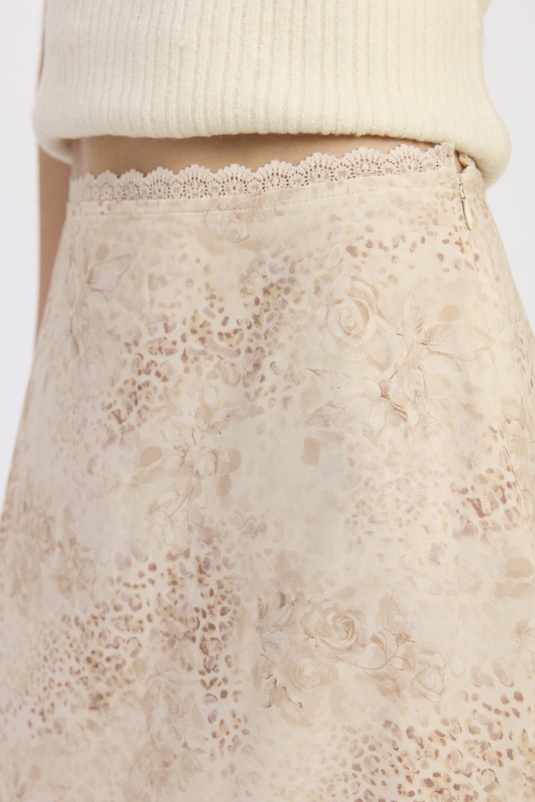 Neutral Rose Skirt