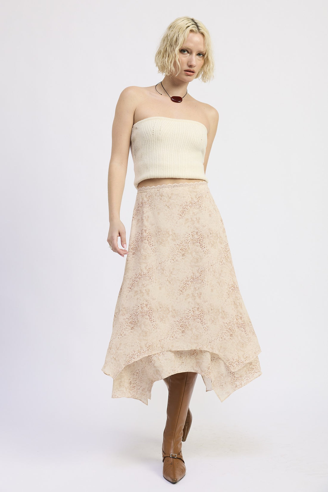 Neutral Rose Skirt