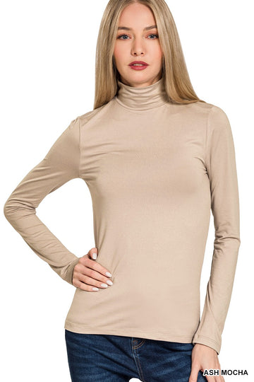 Turtleneck Top - mocha