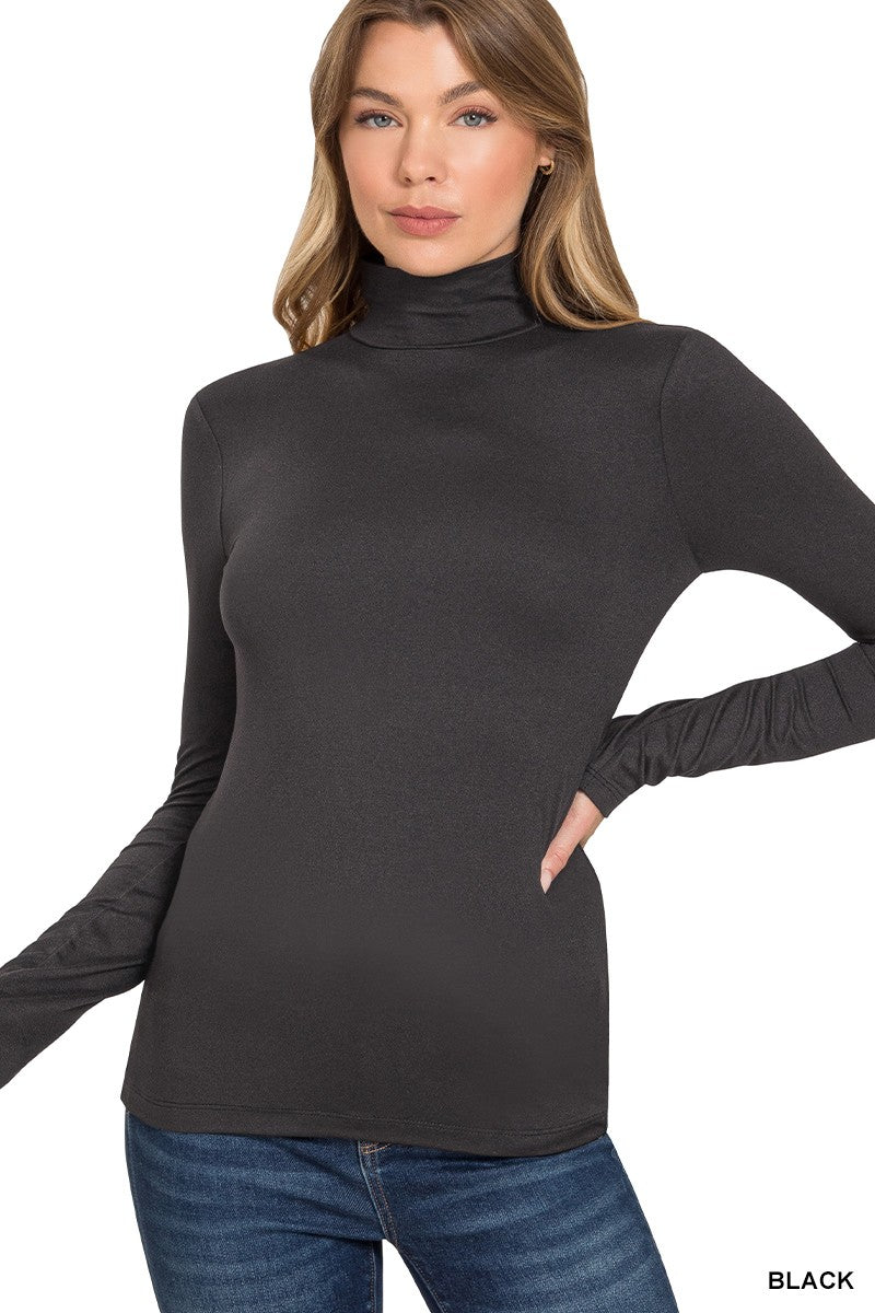 Turtleneck Top - Black