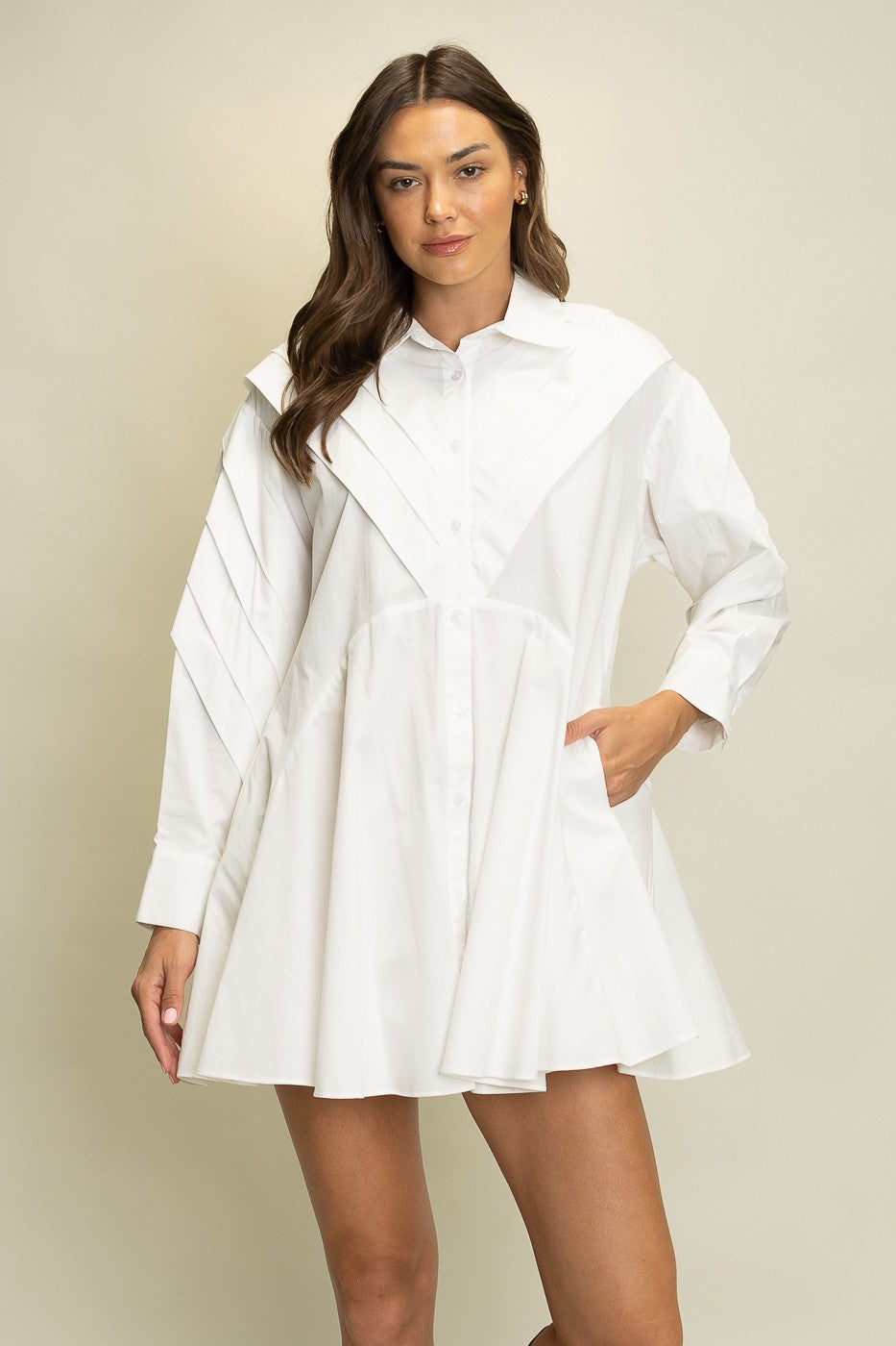 Off White Shirt Dress
