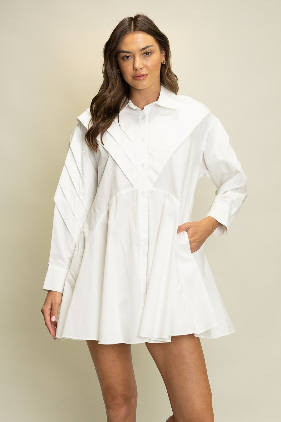 Off White Shirt Dress