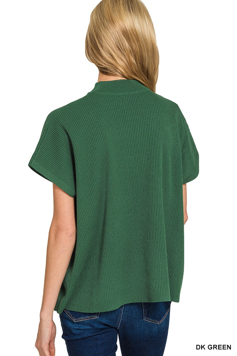 Ribbed Fall Top- Green