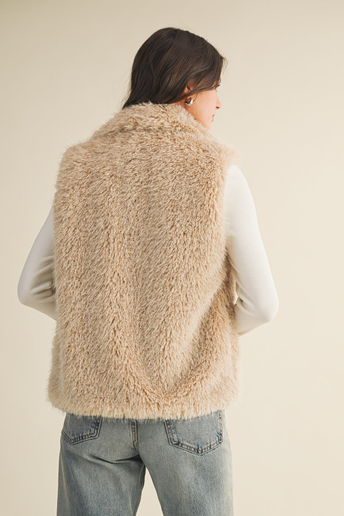 Taupe Fur Vest