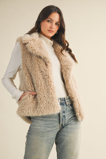 Taupe Fur Vest
