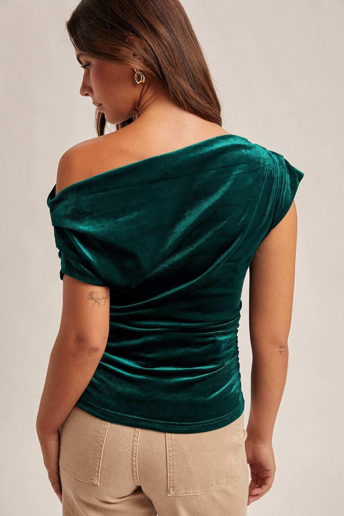 Green Velvet Top