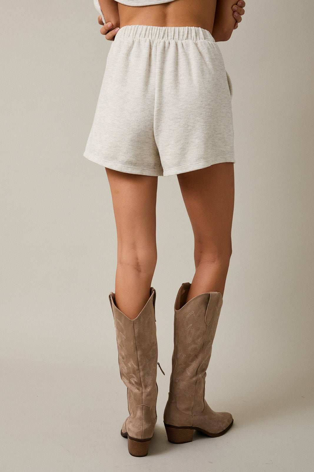 Grey Pleated Set (shorts)