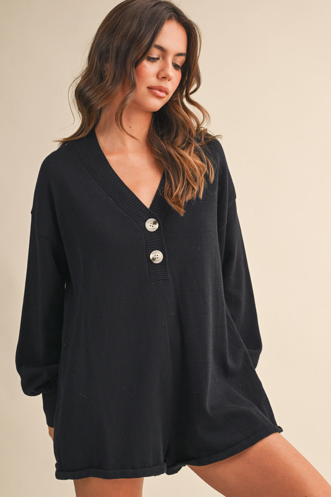 Lazy Day Black Romper