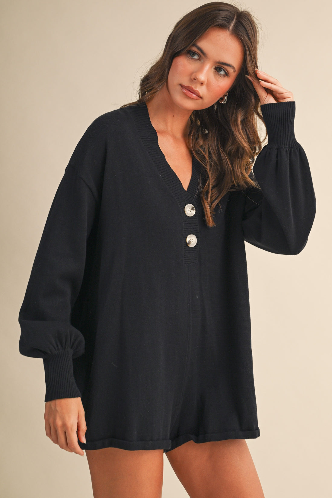 Lazy Day Black Romper