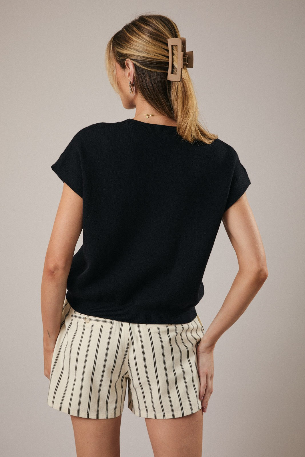 Simple Black Knot Sweater